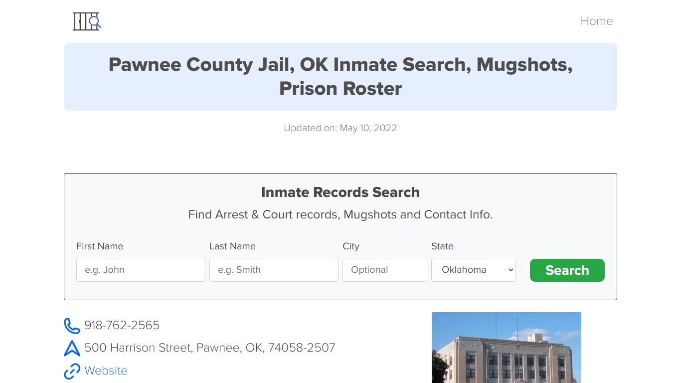 Pawnee County Jail, OK Inmate Search, Mugshots, Prison Roster