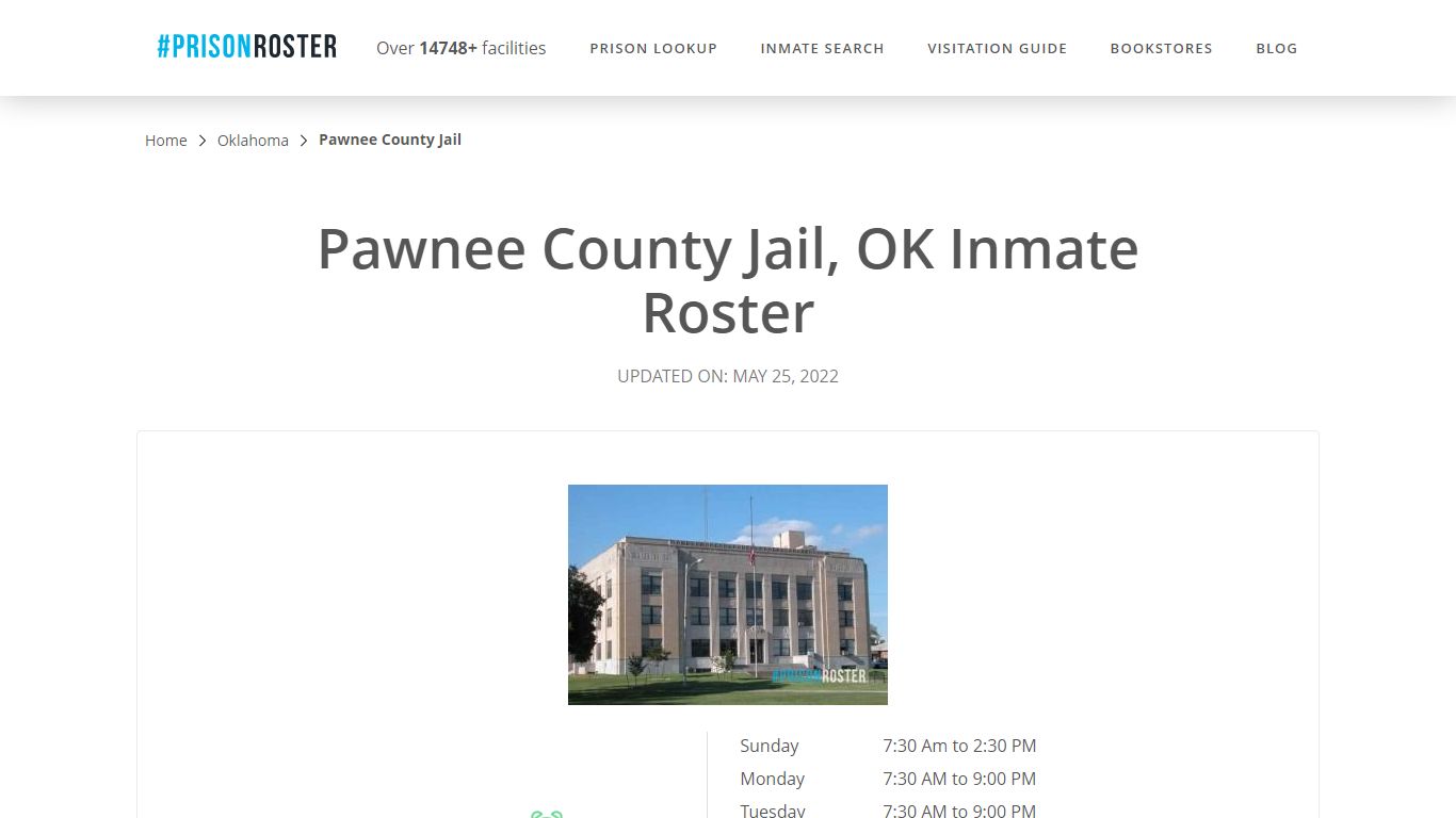 Pawnee County Jail, OK Inmate Roster