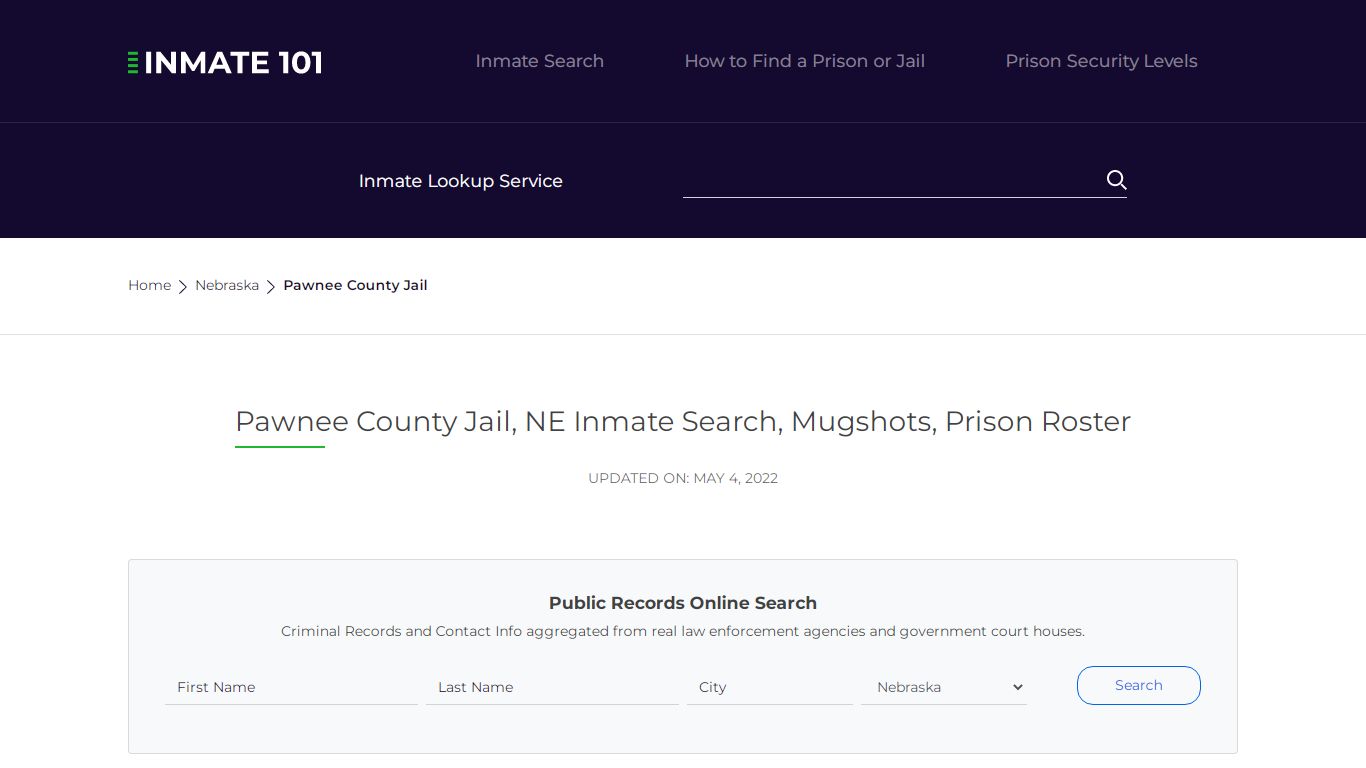Pawnee County Jail, NE Inmate Search, Mugshots, Prison Roster